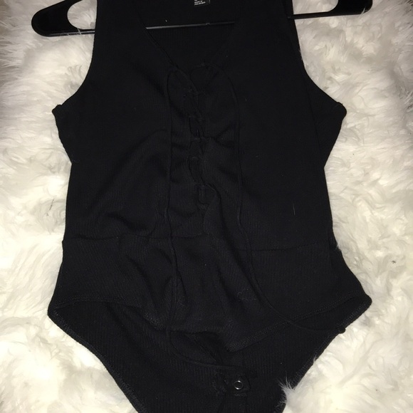 black lace up body suit - Picture 2 of 2